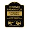 Signmission Reserved Parking for Student of the Month Unauthorized Vehicles Towed Away, A-DES-BG-1824-23074 A-DES-BG-1824-23074 - alternate 1